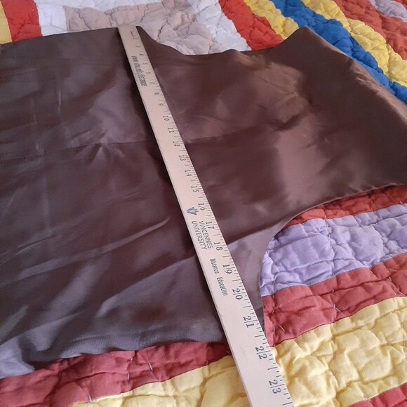 Vintage Brown Plaid Suit Jacket and Matching Vest Size 43 - Picture 13 of 14